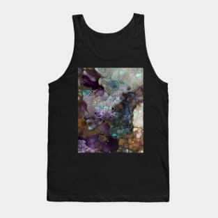 Purple and Gold abstract art Tank Top